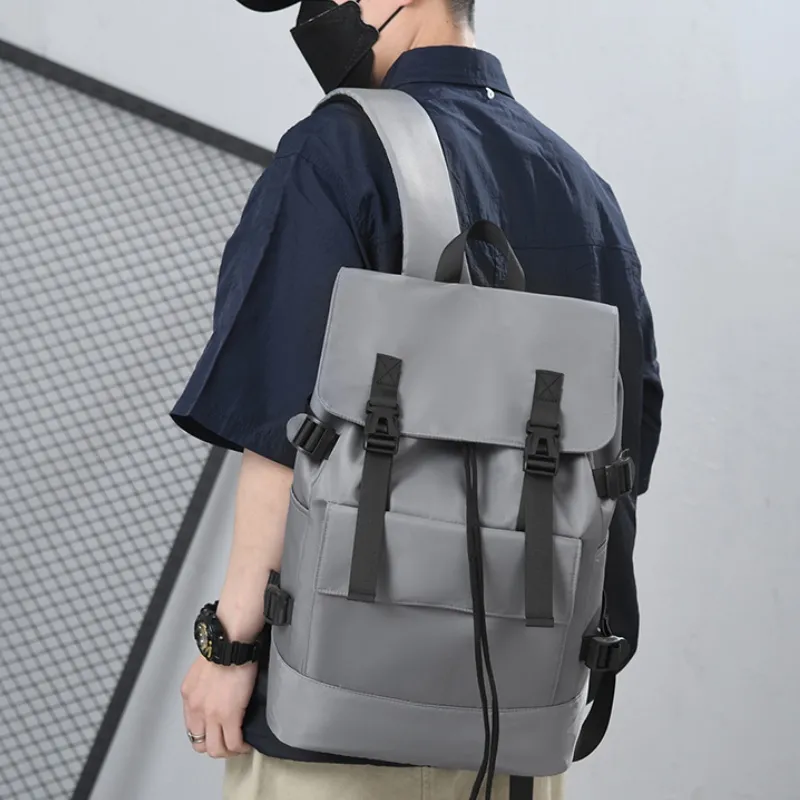 BRABOSTON Oxford Backpack Regular Unisex Gray/Black/Blue-2