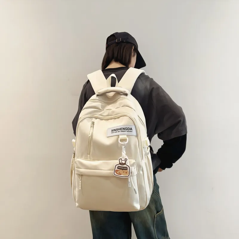 BRABOSTON Nylon Backpack Regular Unisex White/Black/Green/Gray/Red-5