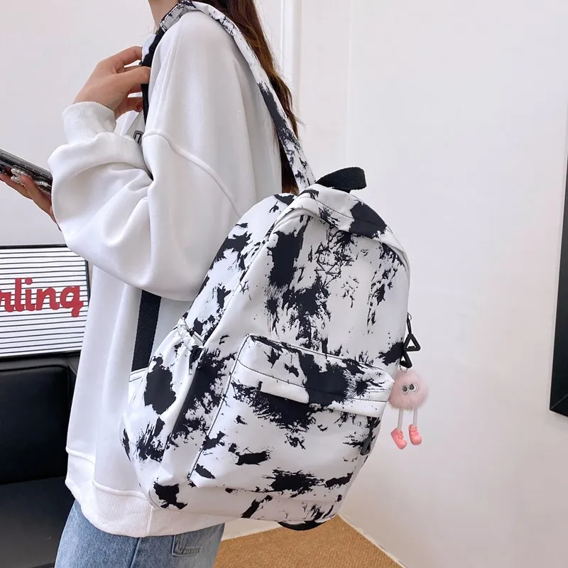 BRABOSTON Nylon Backpack Unisex Black/Blue/Pink/Purple/Gray-7