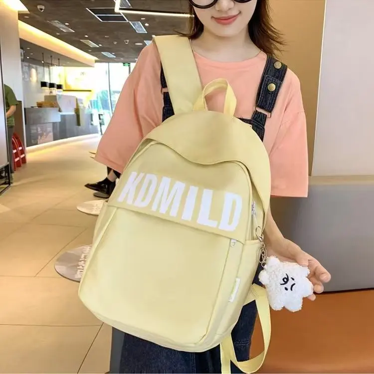 BRABOSTON Nylon Backpack Regular Unisex Ecru/Lilac/Black/Yellow/Light Green-9