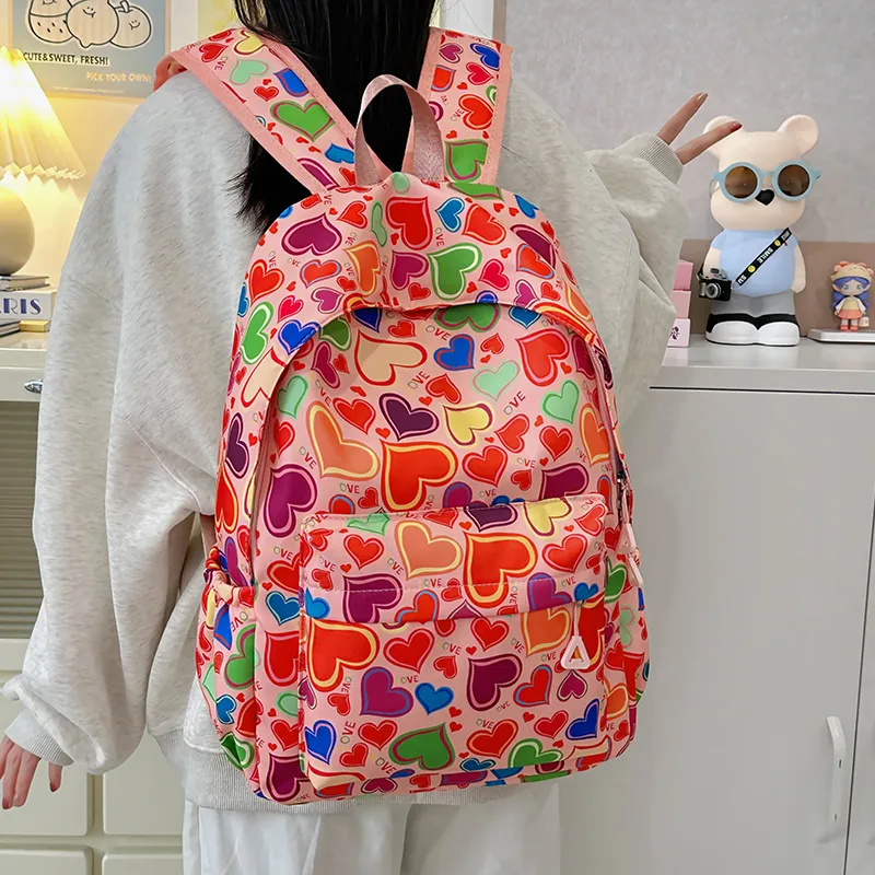 BRABOSTON Nylon Backpack Regular Unisex Strawberry/Heart-4