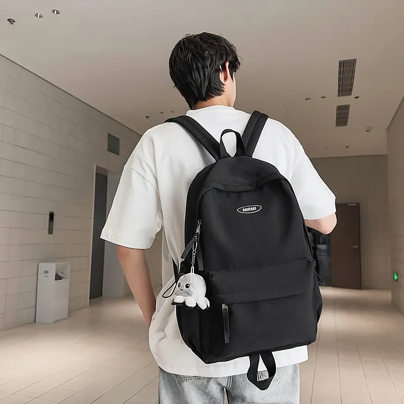 BRABOSTON Nylon Backpack Unisex Black/White/Khaki/Army Green/Red-3