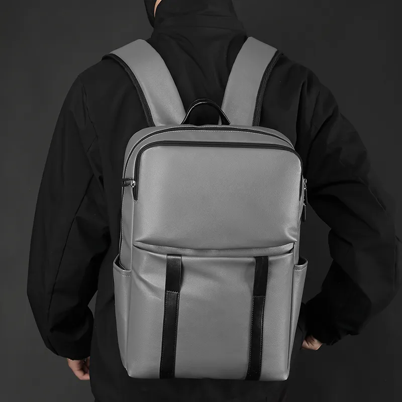 BRABOSTON Nylon Backpack Unisex Gray/Black-3