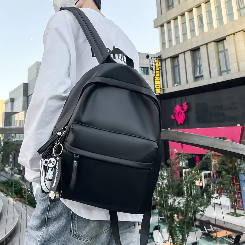BRABOSTON PU Backpack Regular Unisex Silver/Black/Peacock Blue/Gray/Army Green/White-3