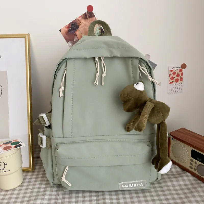 BRABOSTON Canvas Backpack Unisex Ecru/Green/Pink/Black/Blue-8