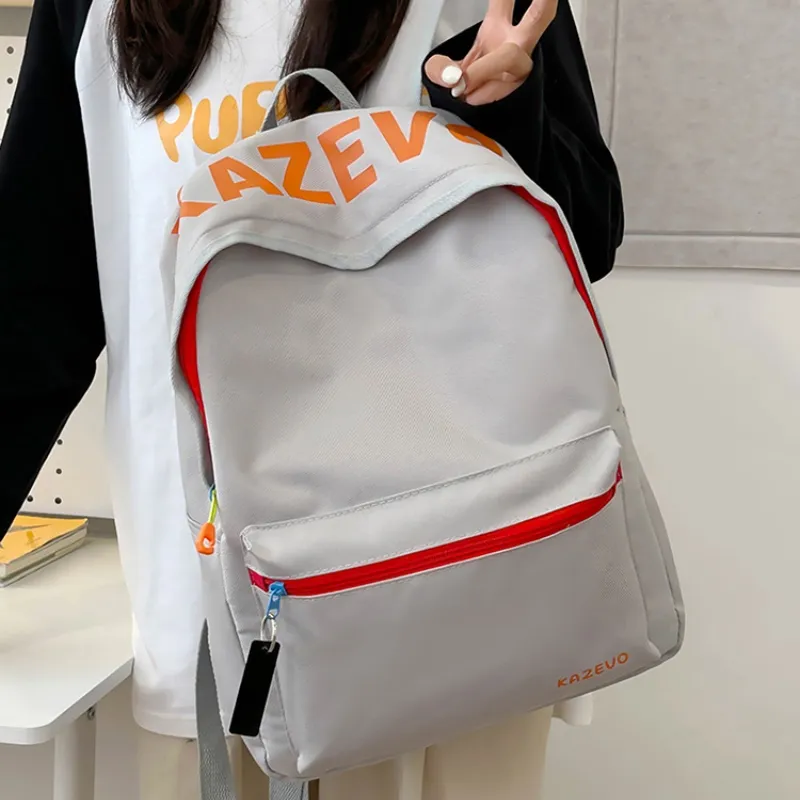 BRABOSTON Nylon Backpack Regular Unisex Dark Blue/Gray/Red Blue/Red Yellow-6