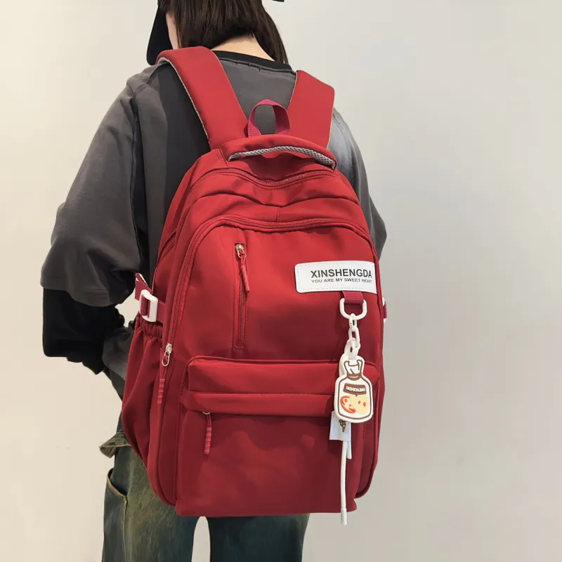 BRABOSTON Nylon Backpack Regular Unisex White/Black/Green/Gray/Red-14