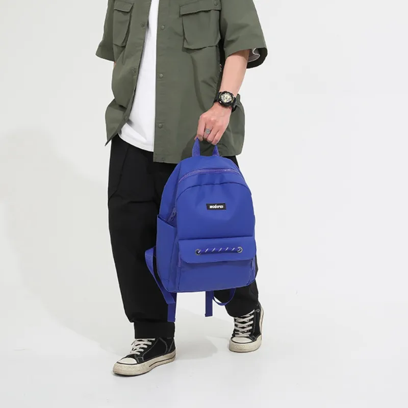 BRABOSTON Nylon Backpack Medium Size Unisex Black/Red/Orange/White/Green/Blue/Khaki-11