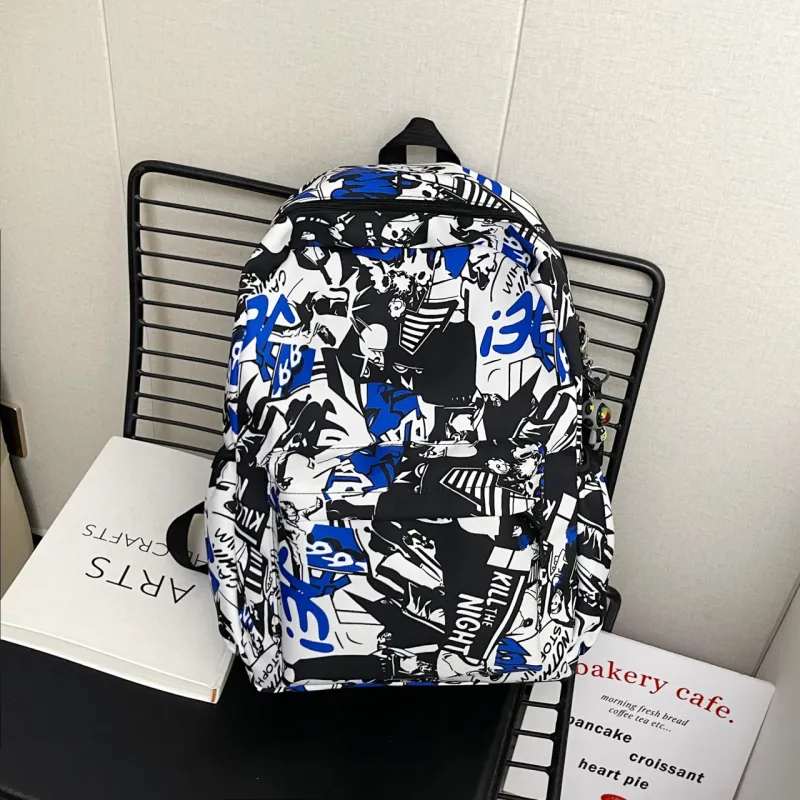 BRABOSTON Nylon Backpack Regular Unisex Pink/Gray/Green/Blue/Navy Blue-9