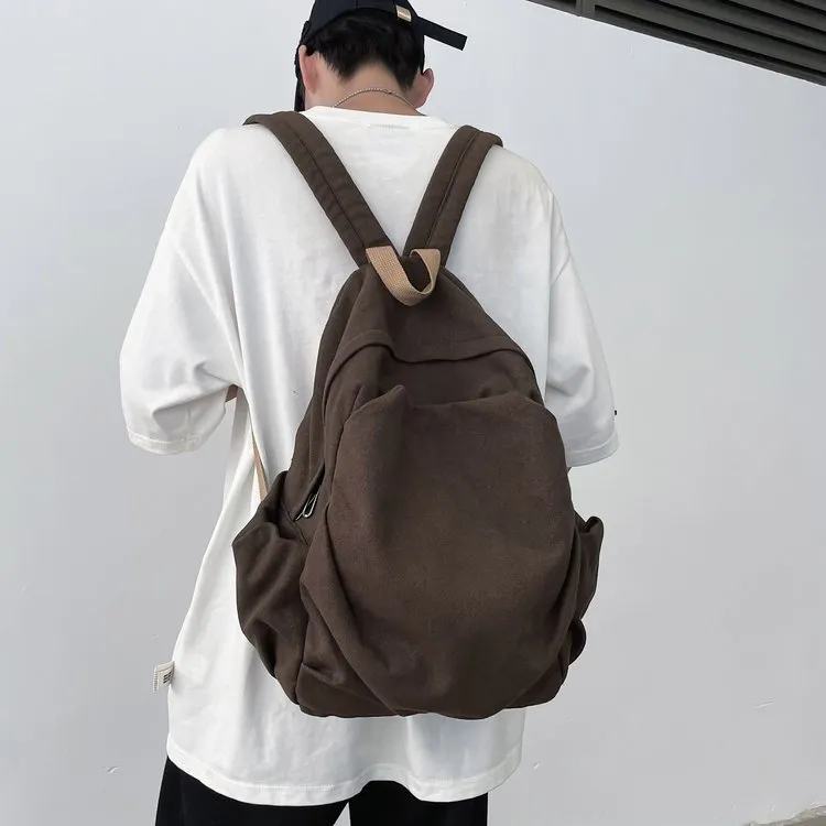 BRABOSTON Canvas Backpack Unisex Green/Black/Red/Purple/Khaki/Ecru-15