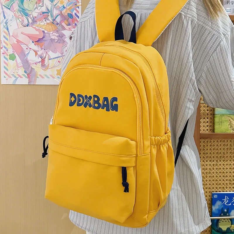 BRABOSTON Polyester Backpack Unisex Red/Black/Yellow/Blue-13