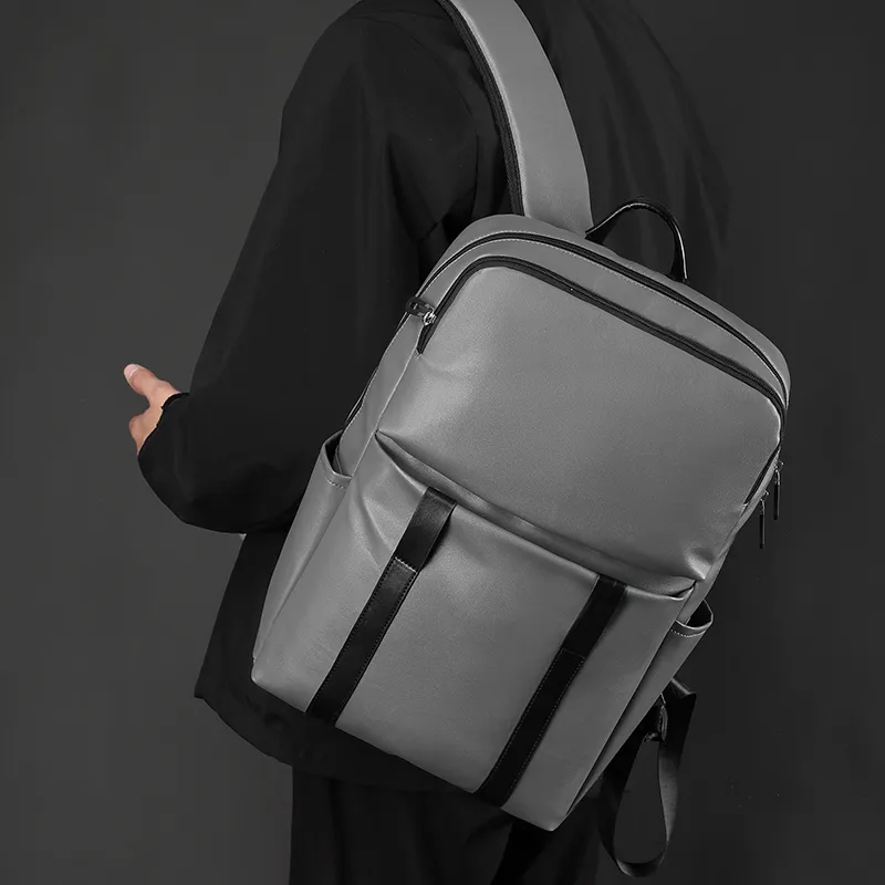 BRABOSTON Nylon Backpack Unisex Gray/Black-2