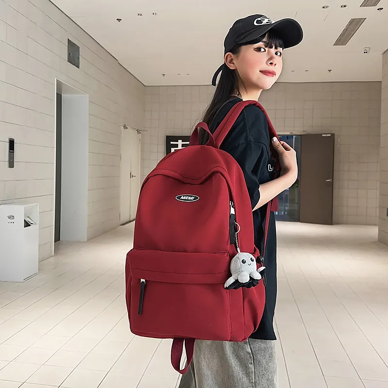 BRABOSTON Nylon Backpack Unisex Black/White/Khaki/Army Green/Red-20