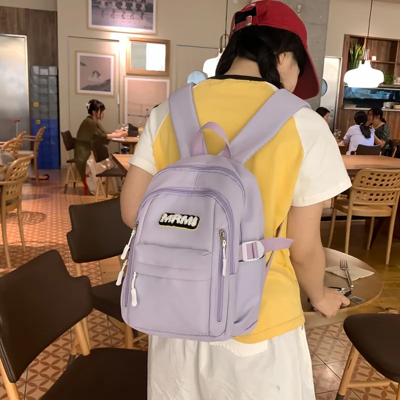 BRABOSTON Nylon Backpack Unisex Black/Green/Ecru/Purple/Blue/Yellow-3
