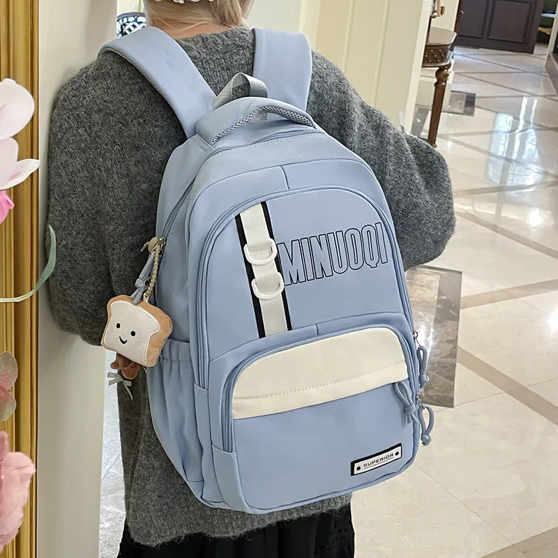 BRABOSTON Canvas Backpack Unisex Black/Brown/Blue/Purple/Pink-13