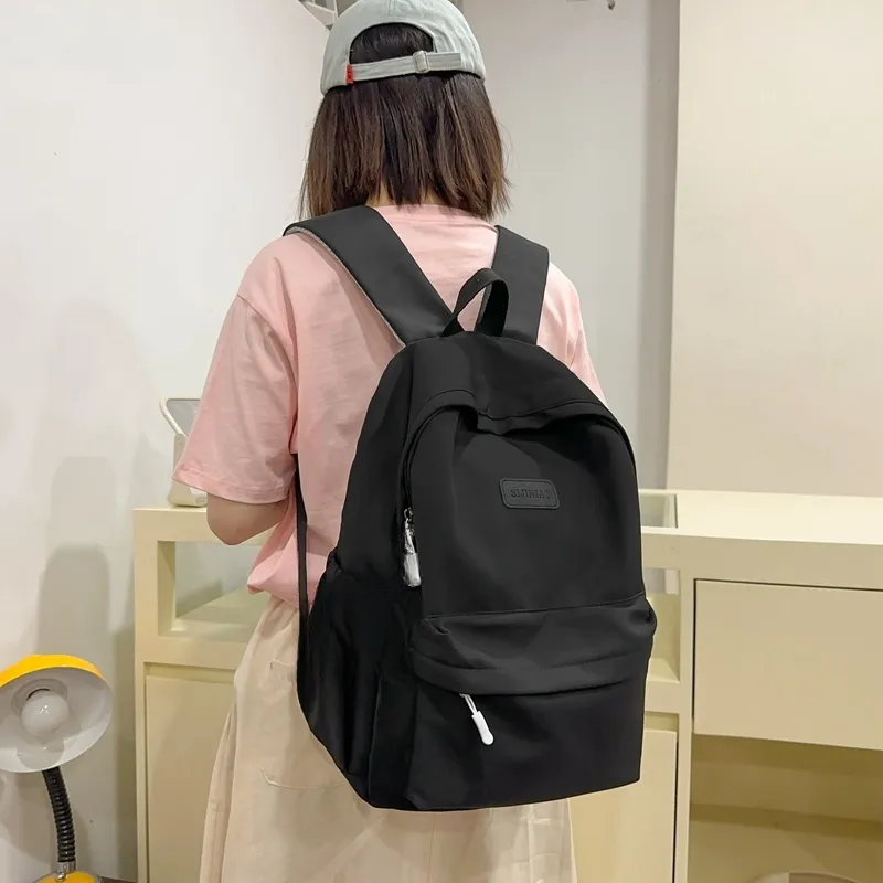 BRABOSTON Nylon Backpack Unisex Black/Yellow/Pink/Purple/Green-1