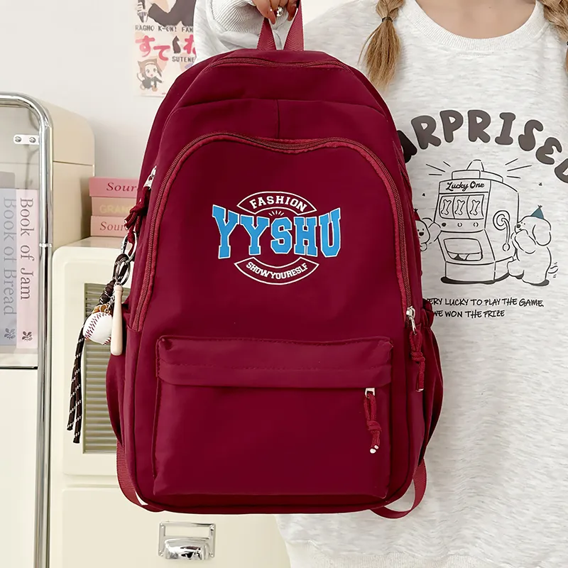 BRABOSTON Nylon Backpack Regular Unisex White/Black/Pink/Red/Blue-15