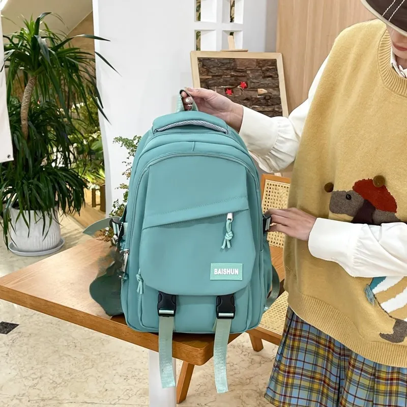 BRABOSTON Composite Cloth Backpack Unisex Black/Burgundy/Khaki/Green/Blue-11