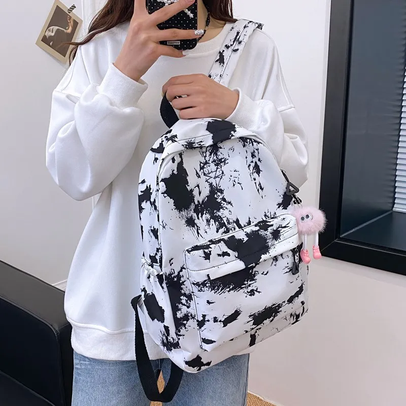 BRABOSTON Nylon Backpack Unisex Black/Blue/Pink/Purple/Gray-8