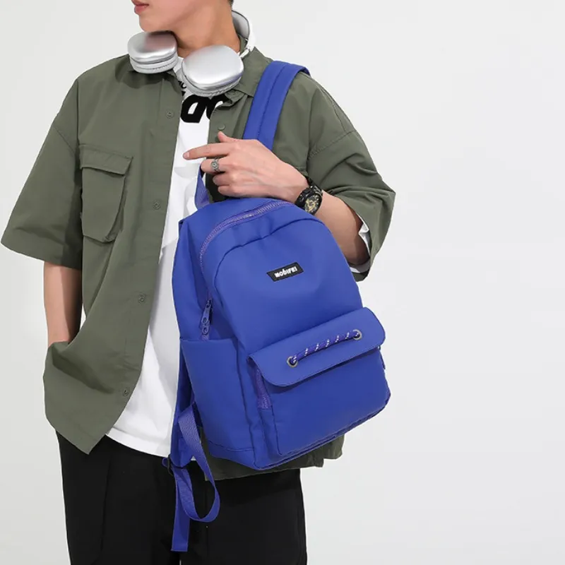 BRABOSTON Nylon Backpack Medium Size Unisex Black/Red/Orange/White/Green/Blue/Khaki-12