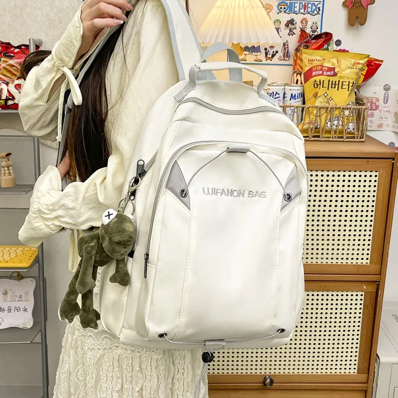 BRABOSTON Nylon Backpack Regular Unisex Blue/Khaki/Black/White-20