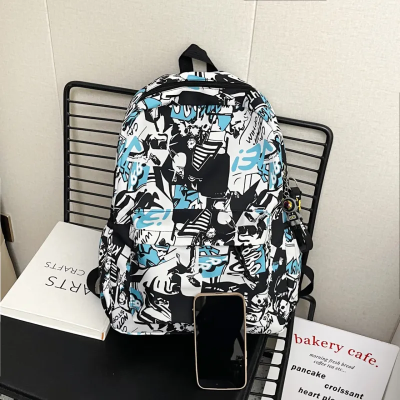 BRABOSTON Nylon Backpack Regular Unisex Pink/Gray/Green/Blue/Navy Blue-4