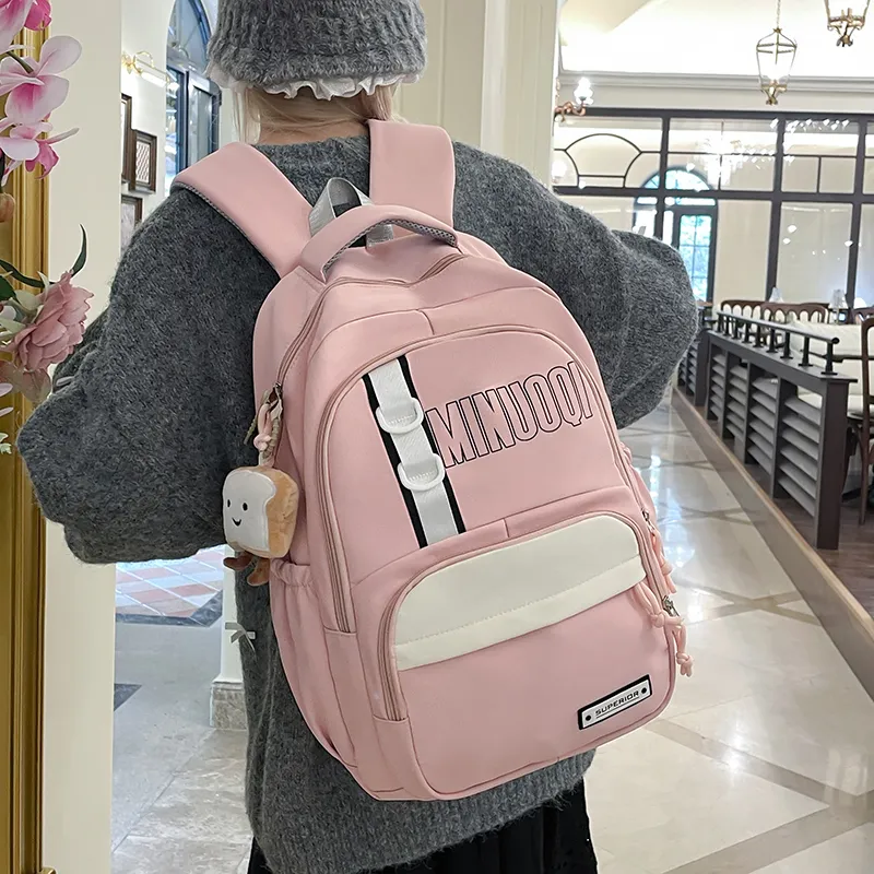 BRABOSTON Canvas Backpack Unisex Black/Brown/Blue/Purple/Pink-20