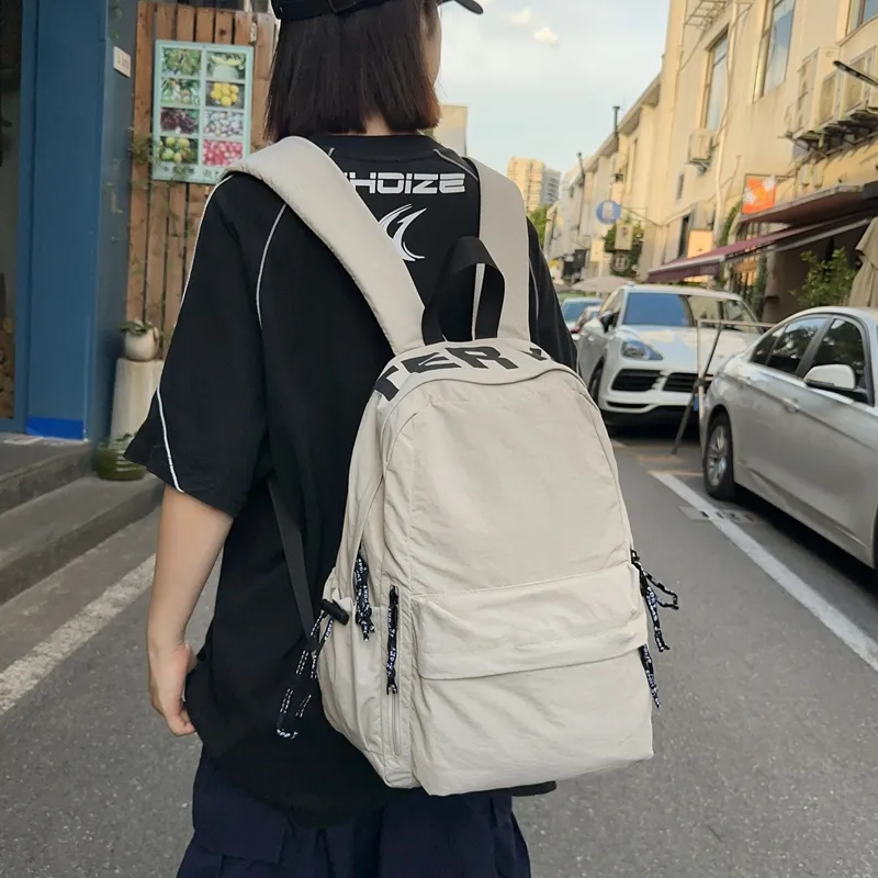 BRABOSTON Nylon Backpack Unisex Black/Red/Coffee/Blue/White-17