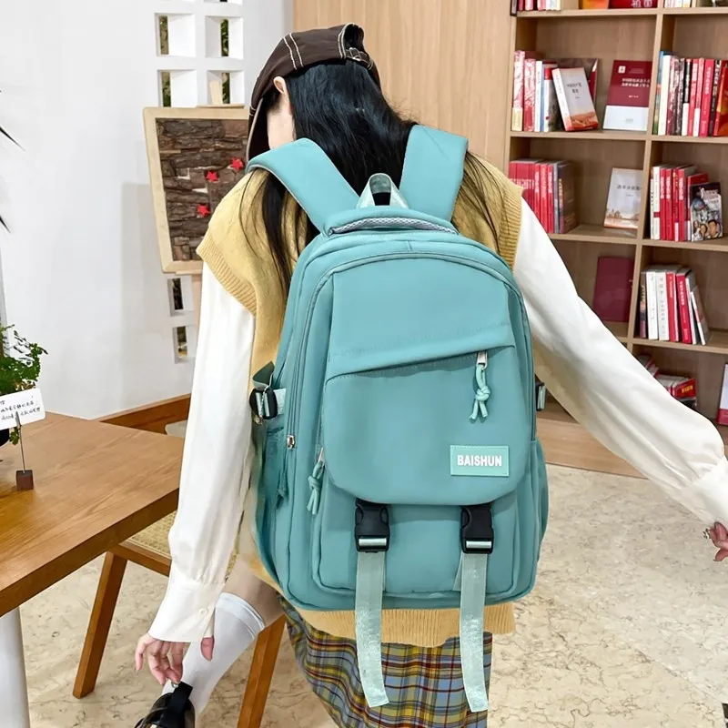 BRABOSTON Composite Cloth Backpack Unisex Black/Burgundy/Khaki/Green/Blue-10