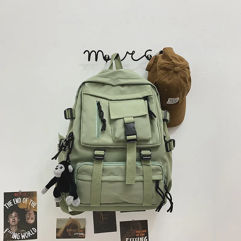 BRABOSTON Nylon Backpack Regular Unisex White/Black/Burgundy/Green/Blue-14