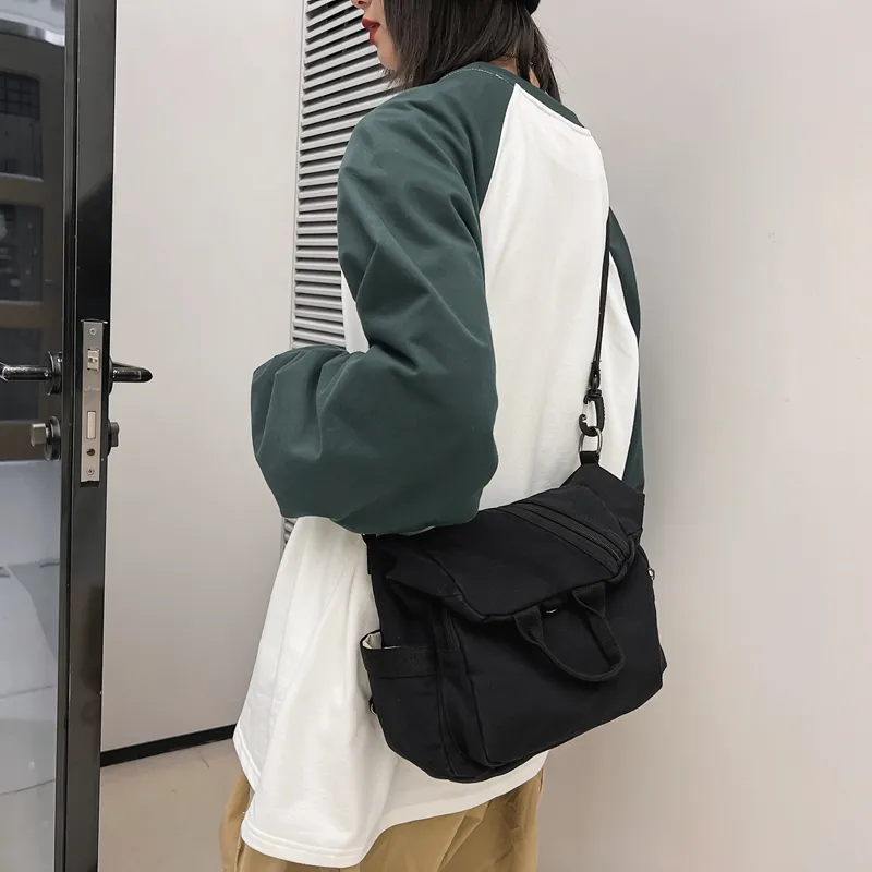 BRABOSTON Canvas Backpack Regular Unisex Beige/Black/Brown-10