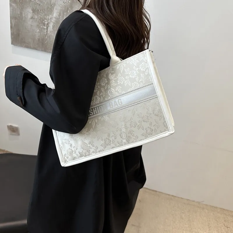 GOX PU Shoulder Bag, Handbag, Shoulder Bag Regular Women's White/Black/Silver/Pink-4