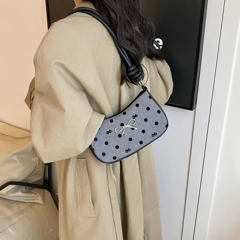 GOX PU Shoulder Bag Regular Women's Black Polka Dot/Black Butterfly/Gray Heart/Gray Polka Dot-19