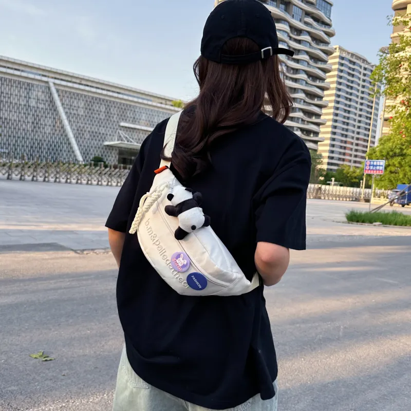 GOX Oxford Sling Bag Regular Unisex White & Red/White & Pink/White & Green/White & Blue/White/Black/Red-25