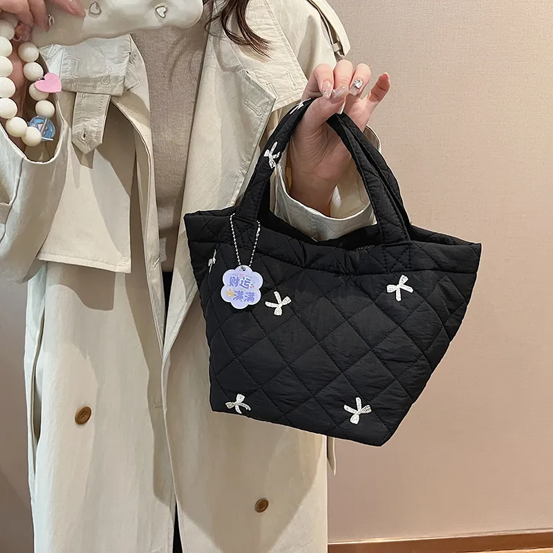GOX Nylon Handbag Women's White/Black-10