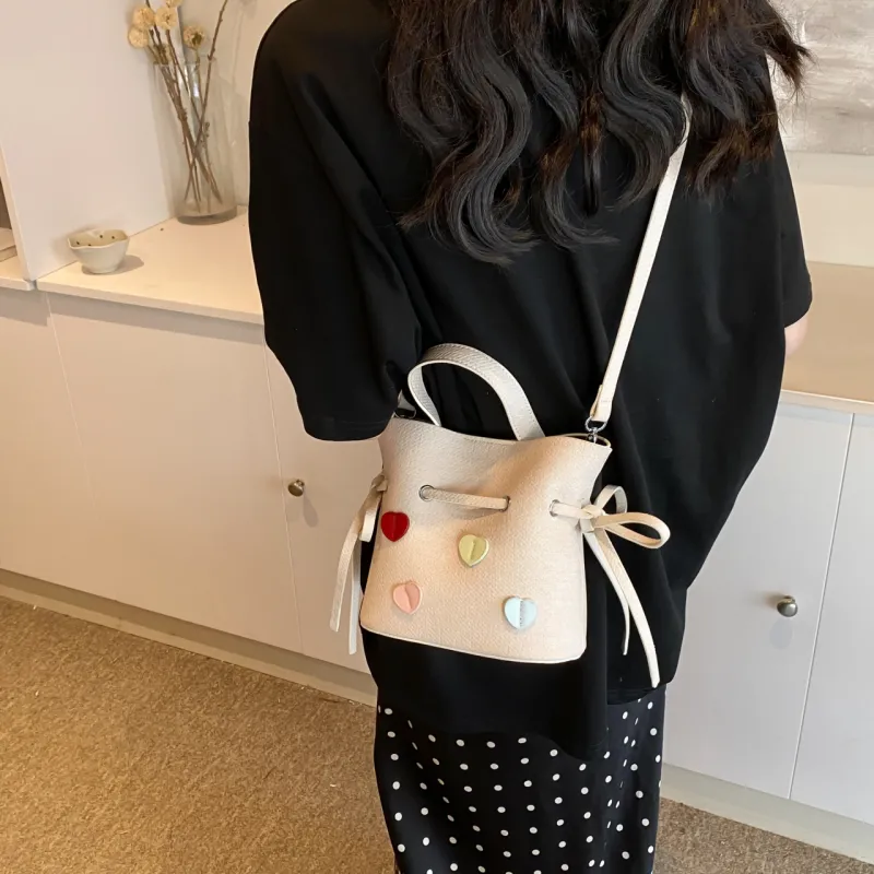 GOX PU Shoulder Bag Women's Ecru/Blue-3