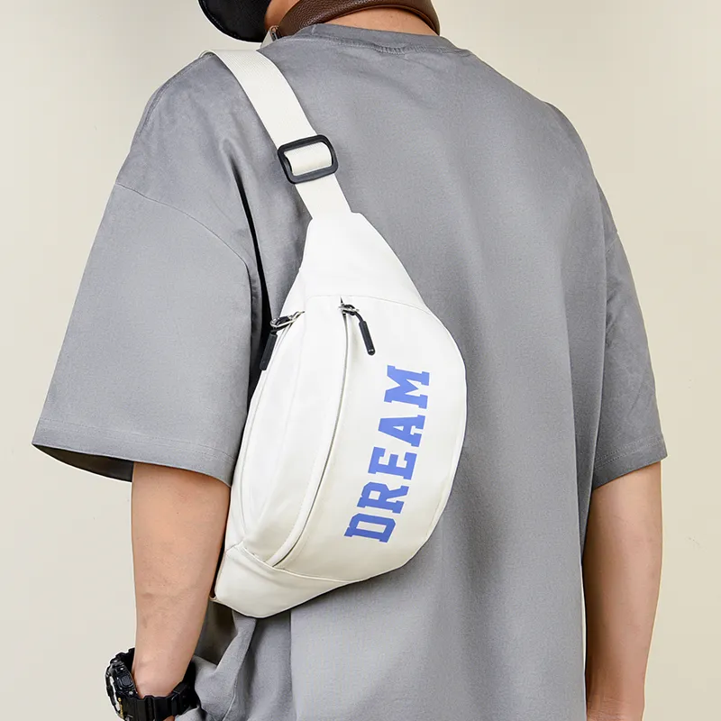 GOX Nylon Sling Bag Regular Unisex White Blue/White Green/White Black/Black Blue/Black Yellow-4