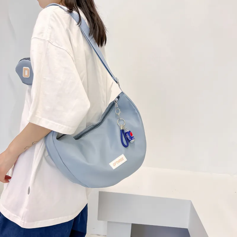 GOX Nylon Crossbody Bag, Shoulder Bag Women's White/Black/Yellow/Pink/Blue-16