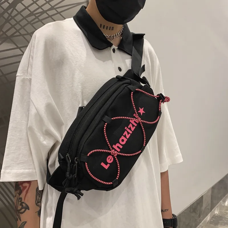 GOX Nylon Crossbody Backpack, Shoulder Bag, Sling Bag Regular Unisex Multicolor/Black-6