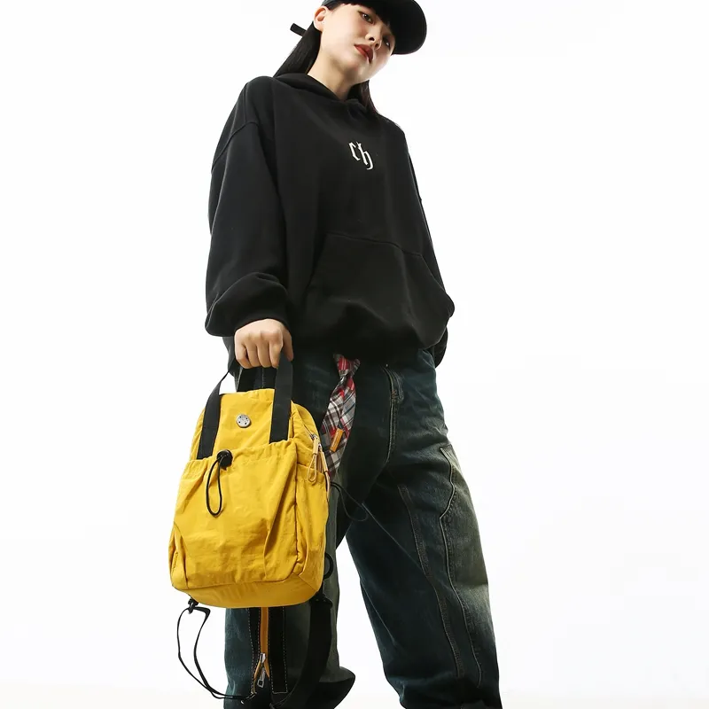 GOX Nylon Sling Bag Regular Unisex White/Black/Red/Light Purple/Green/Yellow/Khaki-11