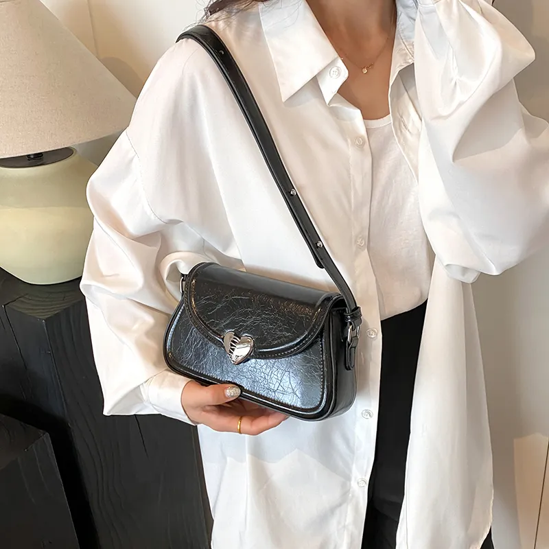 GOX PU Shoulder Bag, Crossbody Bag Regular Women's White/Silver/Black/Red-7