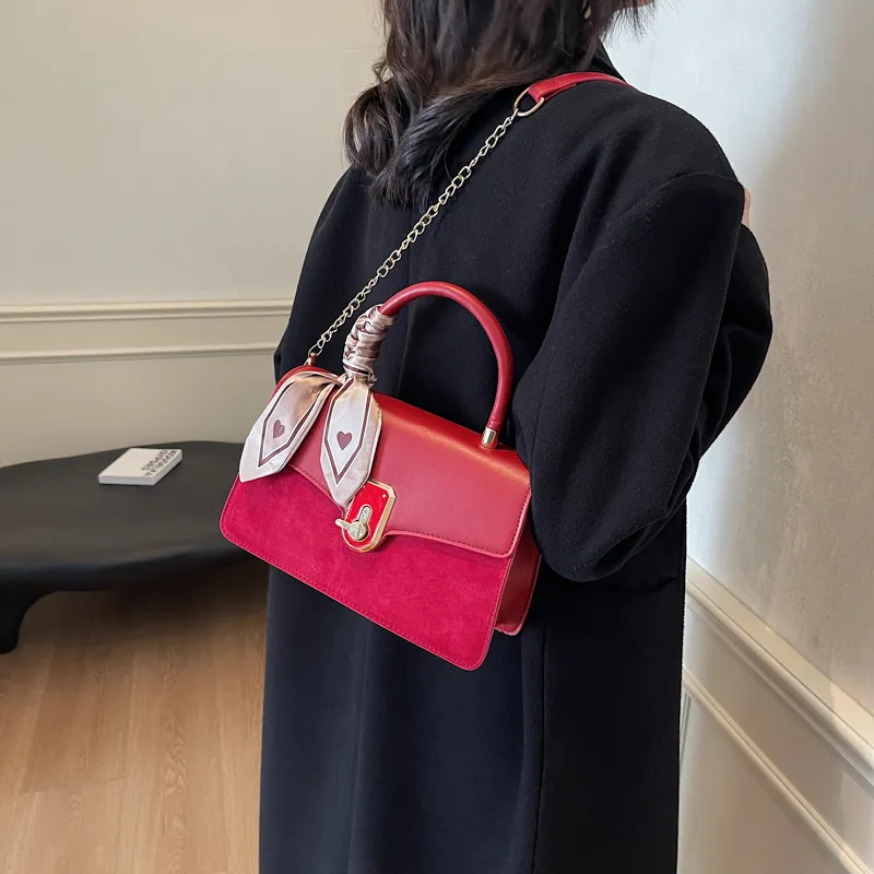 GOX PU Handbag Women's Burgundy-1