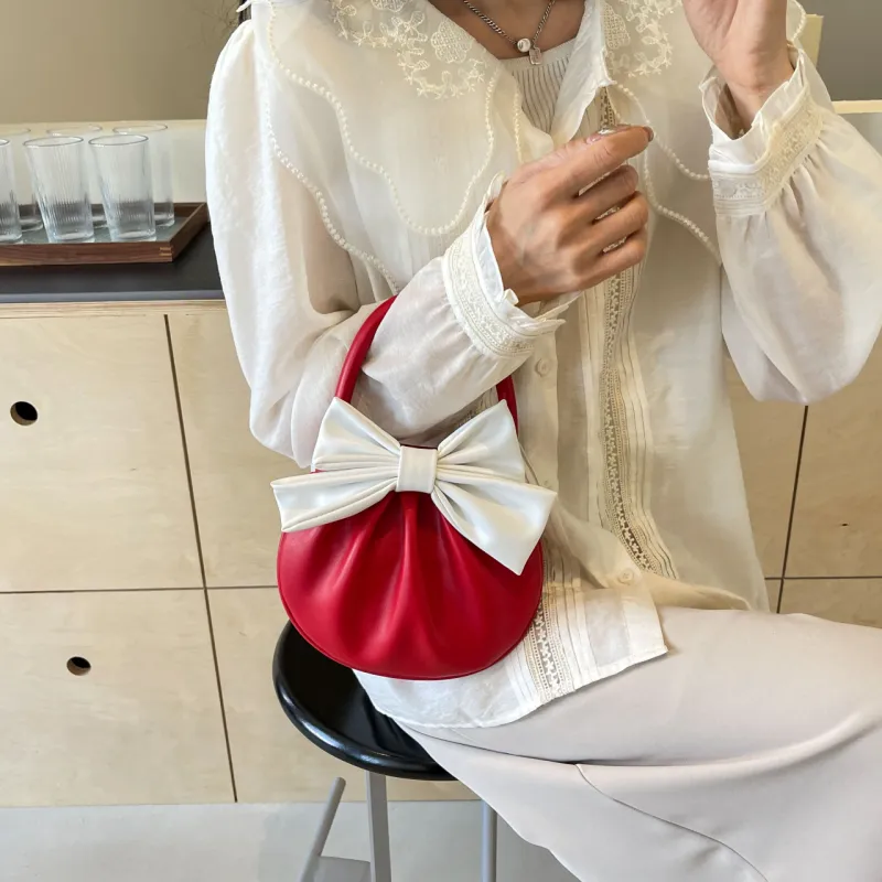 GOX PU Handbag Regular Women's Red-5