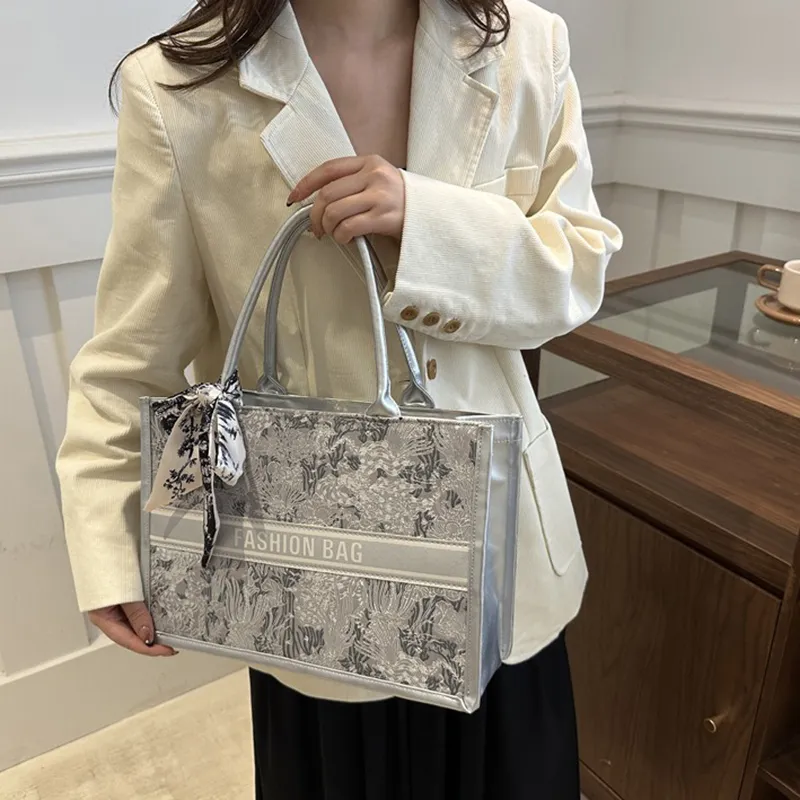 GOX PU Shoulder Bag, Handbag, Shoulder Bag Regular Women's White/Black/Silver/Pink-10