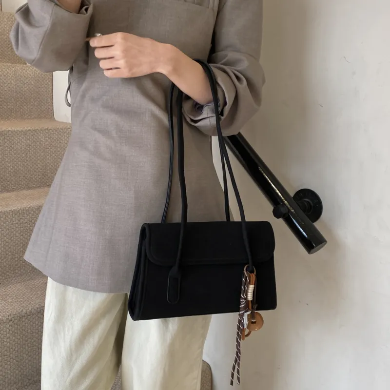 GOX Matte Shoulder Bag Women's Black/Red/Coffee/Brown-5