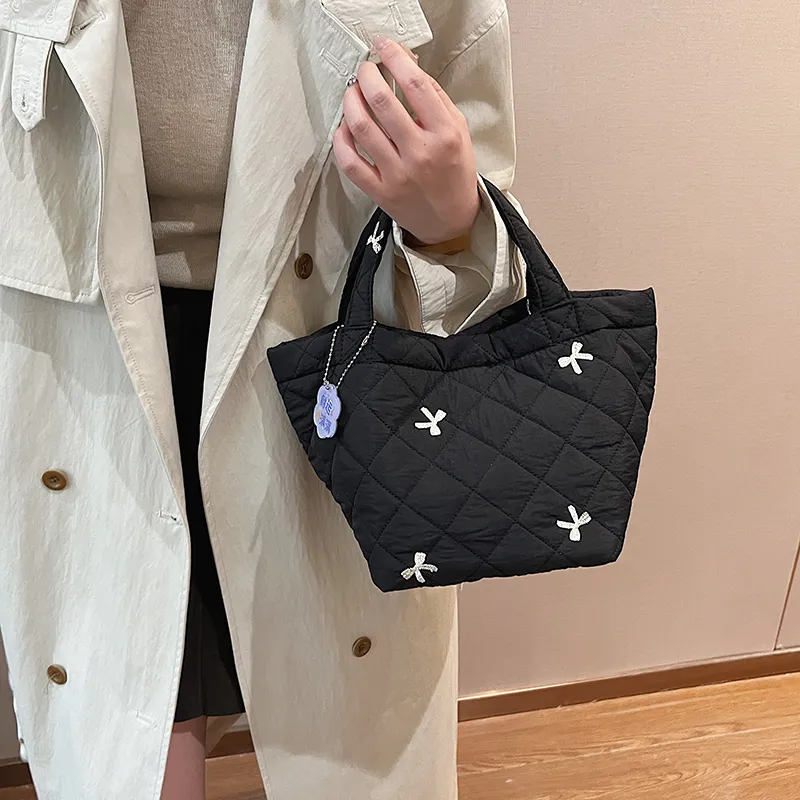 GOX Nylon Handbag Women's White/Black-11