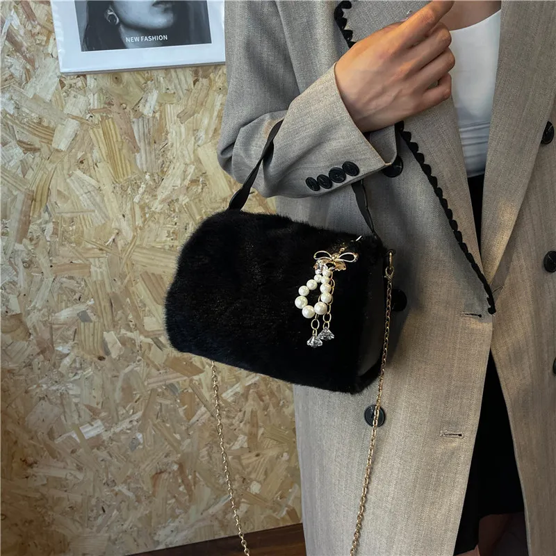 GOX Plush One Shoulder Handbag Regular Women's Multicolor-6