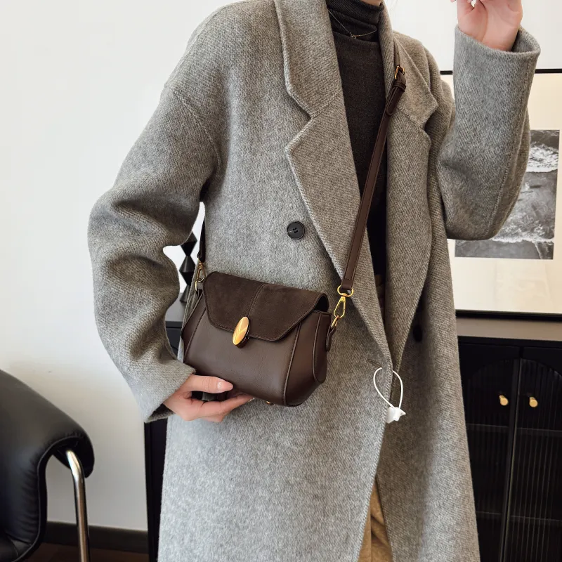 GOX PU Crossbody Bag Regular Women's Coffee/Black/Brown-4
