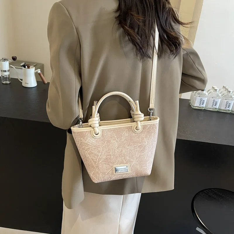 GOX PU Handbag, Shoulder Bag Women's White/Black/Blue-5