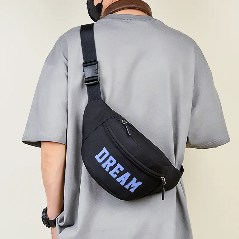 GOX Nylon Sling Bag Regular Unisex White Blue/White Green/White Black/Black Blue/Black Yellow-12